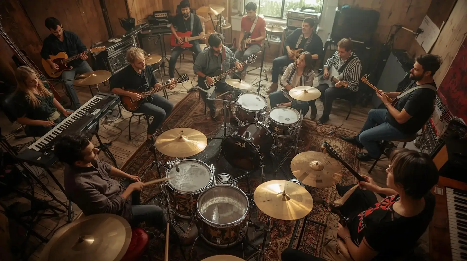Estudiante practicando en el Taller de Música CMB